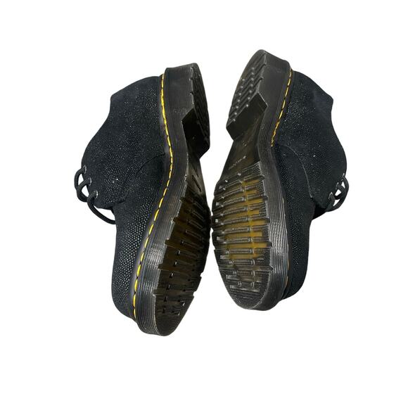Dr. Martens Glitter Ray Black Oxford Shoes Women's Size 8 - Picture 2 of 5